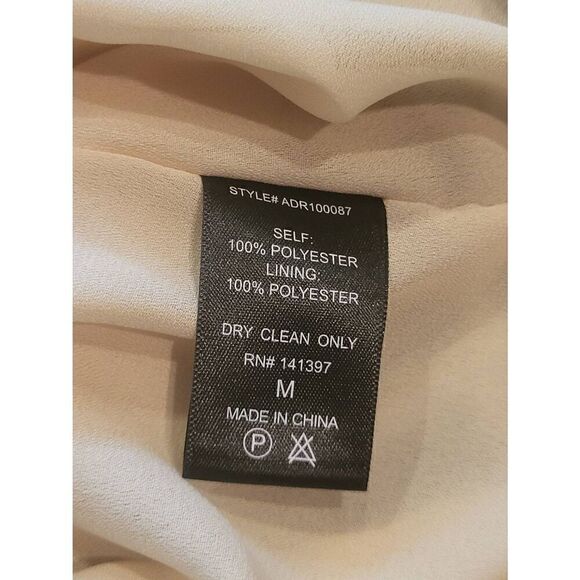 ASTR Dress Women's Medium Tan Midi Deep V Neck Animal Print Short Sleeve - Picture 5 of 5